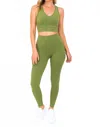 Little Secret Of Mine Women's Tank Top And Leggings Set In Green In Green