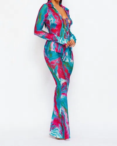 Little Secret Of Mine Women's Wide Leg Two Piece Set In Multi
