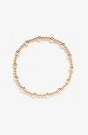 Little Sky Stone Alternating 3mm 5mm Bead Bracelet In Gold