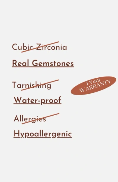 Little Sky Stone Ash Two Tone Hoop Earrings In White