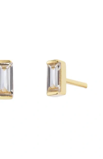 Little Sky Stone Baguette Moissanite Earrings In Multi