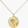 Little Sky Stone Birth Flower Necklace In Carnation/january