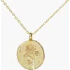 Little Sky Stone Birth Flower Necklace In Chrysanthemum/november