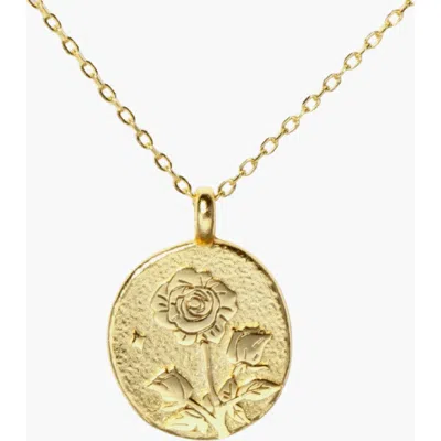 Little Sky Stone Birth Flower Necklace In Rose/june