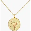 Little Sky Stone Birth Flower Necklace In Violet/february