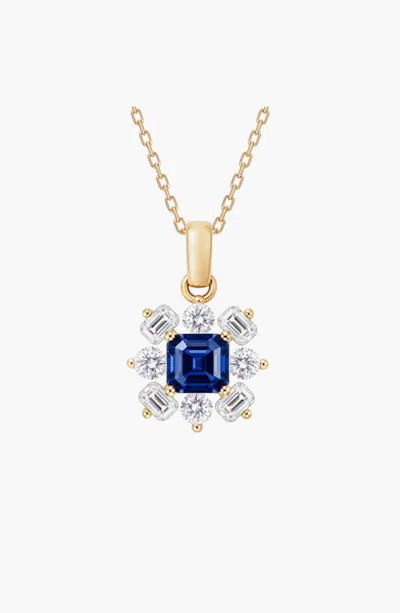 Little Sky Stone Birthstone Floral Cluster Necklace In Multi