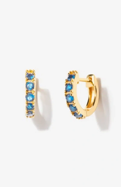 Little Sky Stone Birthstone Huggies In Gold