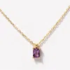 Little Sky Stone Birthstone Necklace In Amethyst/february