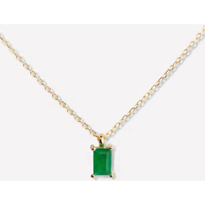 Little Sky Stone Birthstone Necklace In Emerald/may