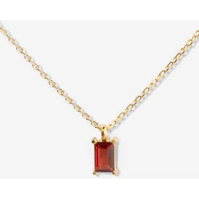 Little Sky Stone Birthstone Necklace In Garnet/january