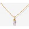 Little Sky Stone Birthstone Necklace In Moissanite/april