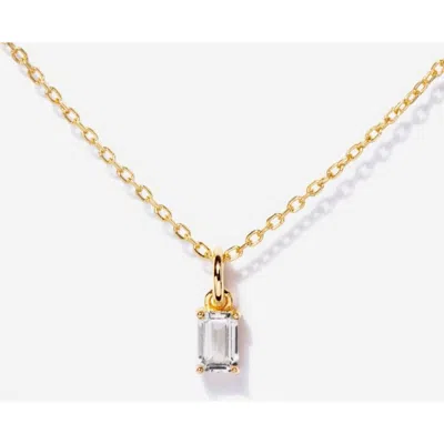 Little Sky Stone Birthstone Necklace In Moissanite/april