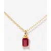 Little Sky Stone Birthstone Necklace In Ruby/july