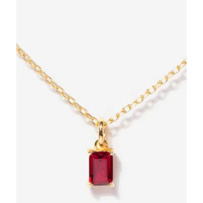 Little Sky Stone Birthstone Necklace In Ruby/july