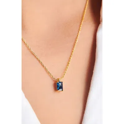 Little Sky Stone Birthstone Necklace In Sapphire/september