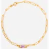 Little Sky Stone Birthstone Paperclip Chain Bracelet
