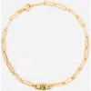Little Sky Stone Birthstone Paperclip Chain Bracelet In Gold