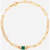 Little Sky Stone Birthstone Paperclip Chain Bracelet In Gold