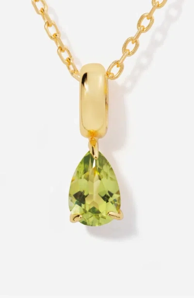 Little Sky Stone Birthstone Teardrop Necklace In Gold