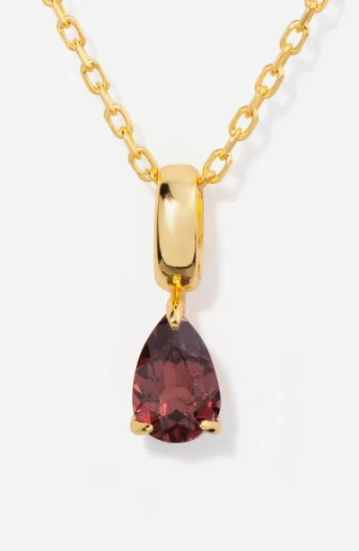 Little Sky Stone Birthstone Teardrop Necklace In Gold