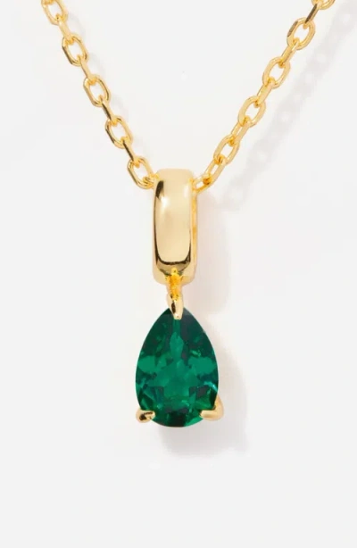 Little Sky Stone Birthstone Teardrop Necklace In Gold