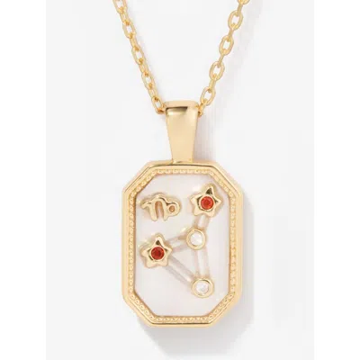 Little Sky Stone Birthstone Zodiac Charm Necklace In Gold