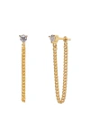 Little Sky Stone Chained Moissanite Earrings