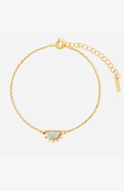 Little Sky Stone Day And Night Bracelet Set In Gold