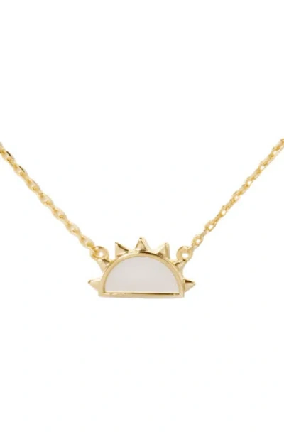 Little Sky Stone Day And Night Charm Necklace In Black