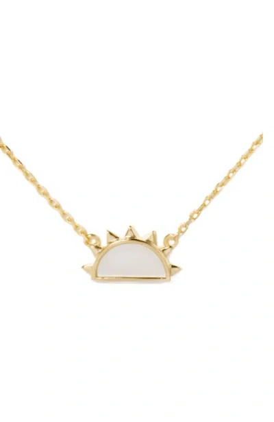Little Sky Stone Day And Night Charm Necklace In Multi