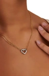 Little Sky Stone Emma Heart Charm Necklace In Multi