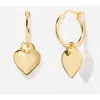 Little Sky Stone Freya Puffed Heart Drop Earrings In Gold