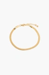 Little Sky Stone Gold Plated Herringbone Bracelet In Gold