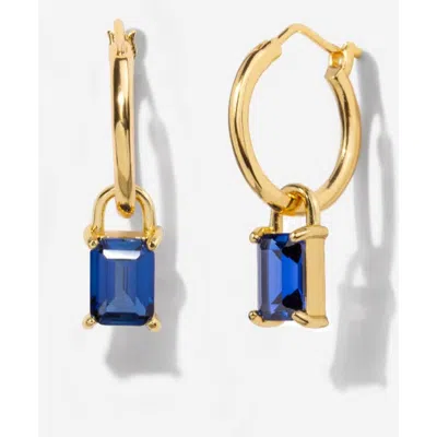 Little Sky Stone Iris Birthstone Hoops In Metallic