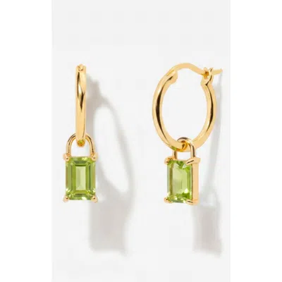 Little Sky Stone Iris Birthstone Hoops In Gold