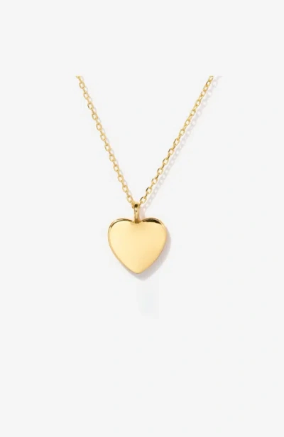 Little Sky Stone Lev Heart Charm Necklace In Gold