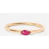 Little Sky Stone Marquise Birthstone Ring In Red