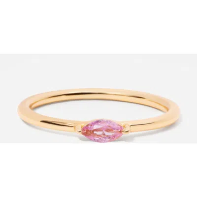 Little Sky Stone Marquise Birthstone Ring In Pink
