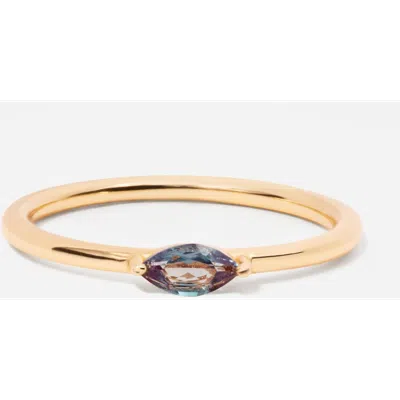 Little Sky Stone Marquise Birthstone Ring In Purple