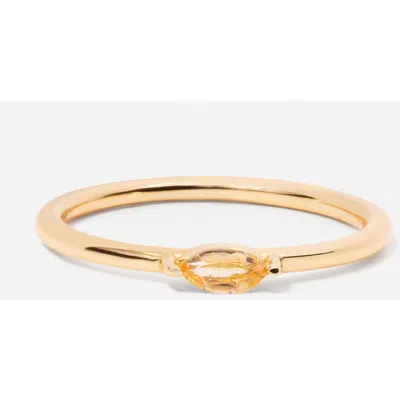 Little Sky Stone Marquise Birthstone Ring In Yellow