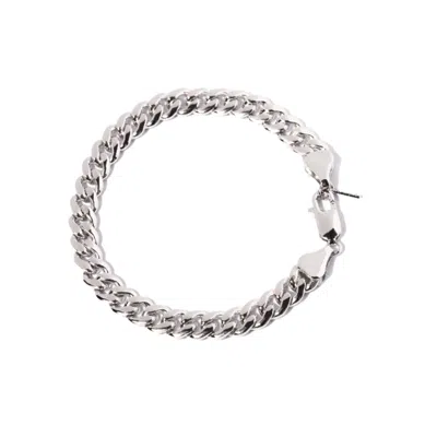 Little Sky Stone Men's Cuban Link Silver Bracelet