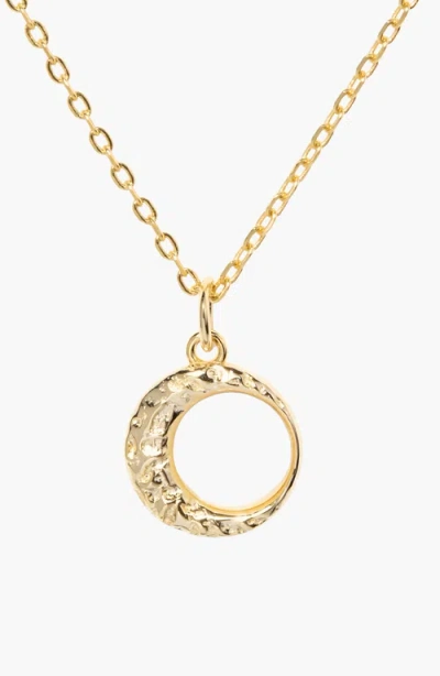 Little Sky Stone Moon Phase Charm Necklace In Gold