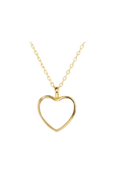 Little Sky Stone Mop Heart Necklace In Gold