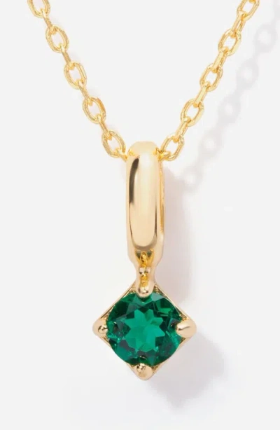 Little Sky Stone Round Birthstone Necklace In Gold