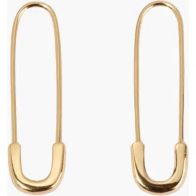 Little Sky Stone Safety Pin Earrings In Gold
