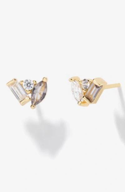 Little Sky Stone Seraphina Moissanite Spinel Stud Earrings In Multi