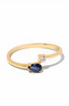 Little Sky Stone Serpentine Ring In Sapphire/gold
