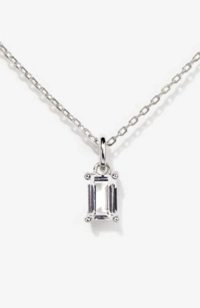 Little Sky Stone Silver Birthstone Necklace