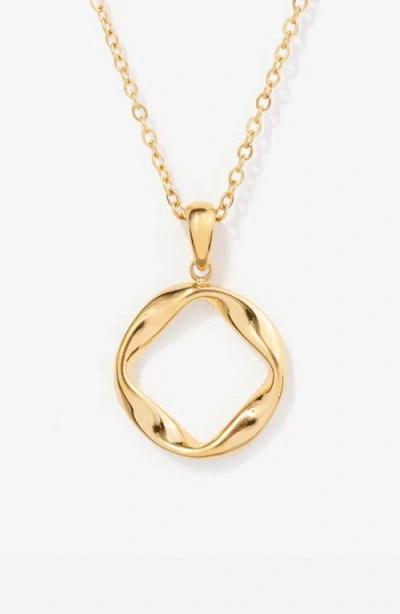 Little Sky Stone Twisted Infinity Necklace In Gold