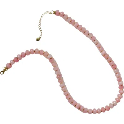 Little Sky Stone Veronica Beaded Pink Necklace In Multi